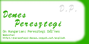 denes peresztegi business card